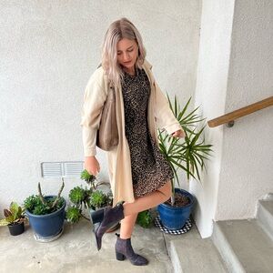 Vintage leopard/cheetah print dress Jeffrey & Dara size 10